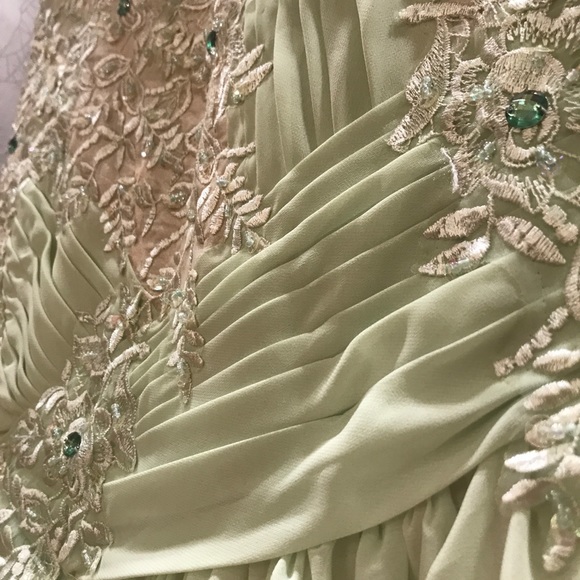 A-Line Formal Dress in Sage - Picture 7 of 8